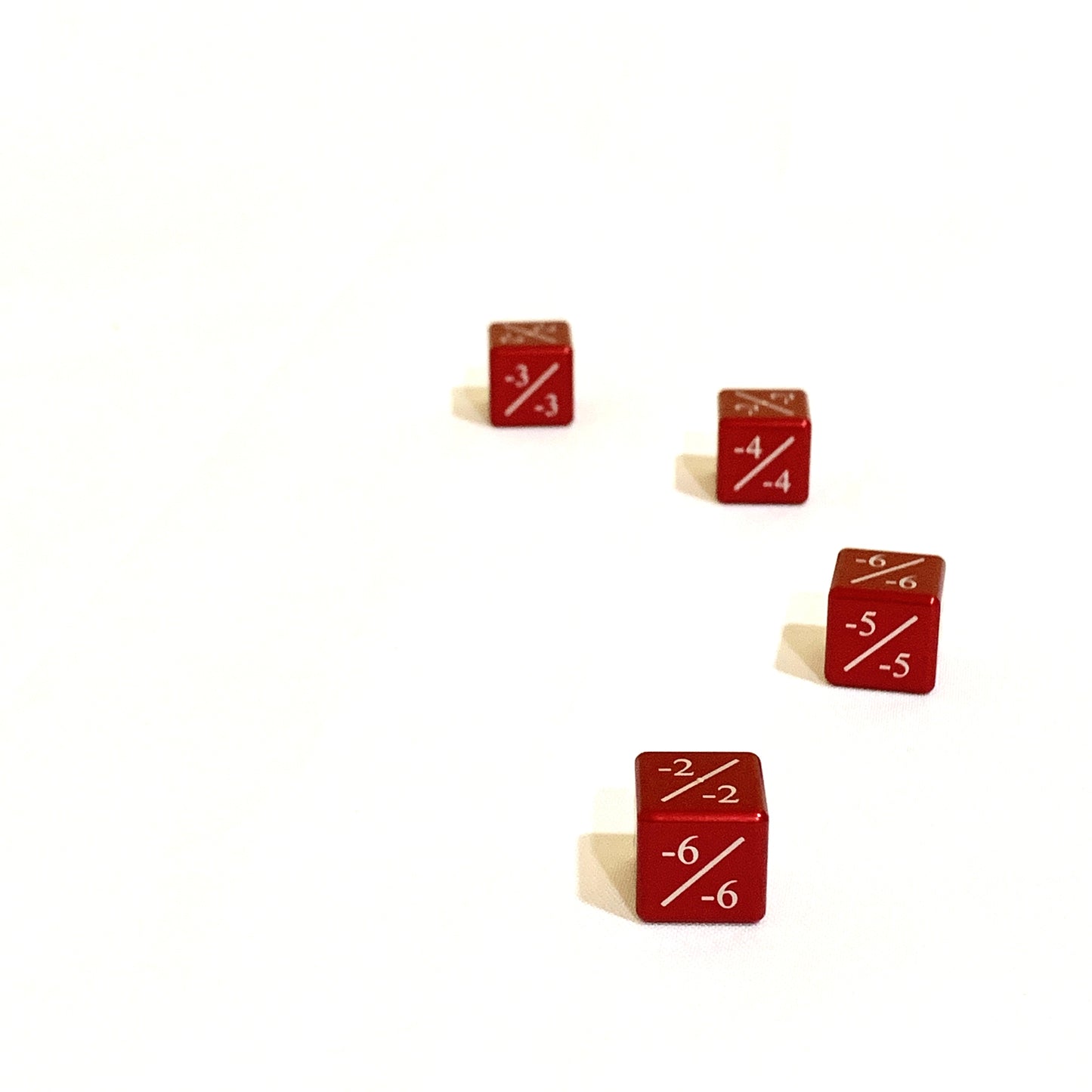 CNC Machined Aluminum Magic: The Gathering Minus Dice Counter (4pcs)