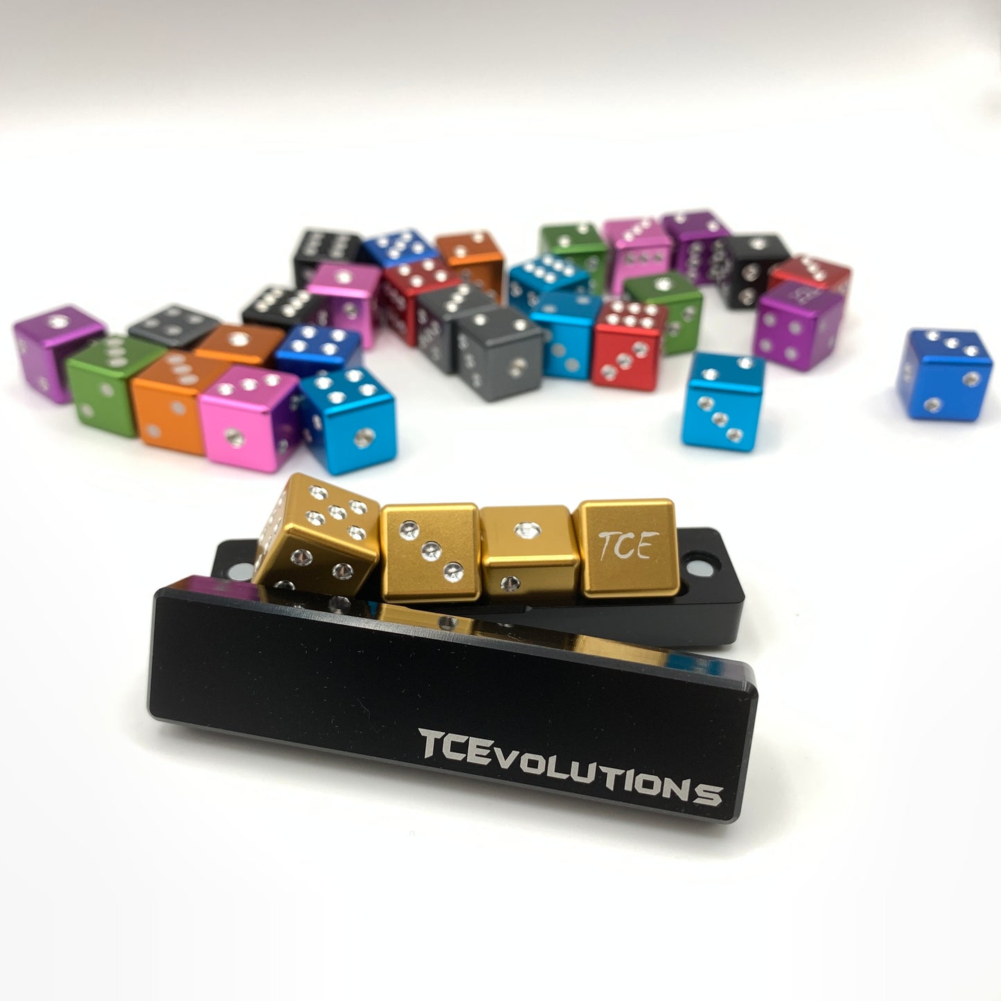 Machine Drilled D6 Dice Set with Case