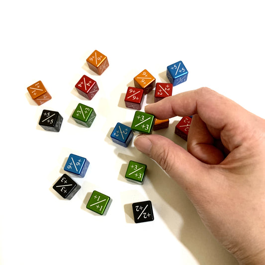 CNC Machined Aluminum Magic: The Gathering Plus Dice Counter (4pcs)