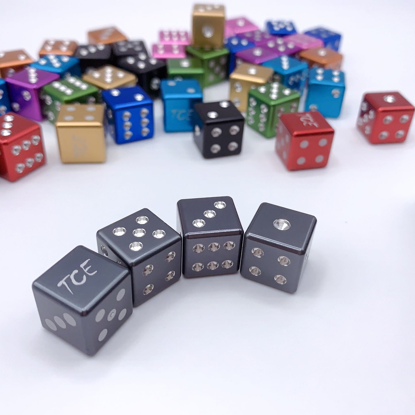 Machine Drilled Aluminum D6 Dice Set