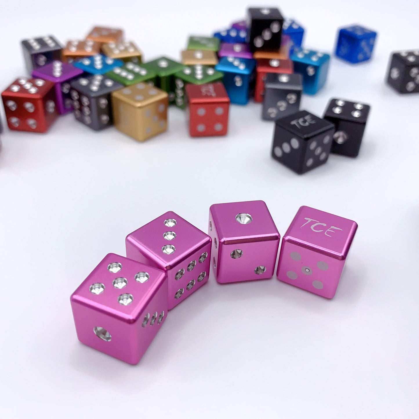 Machine Drilled Aluminum D6 Dice Set