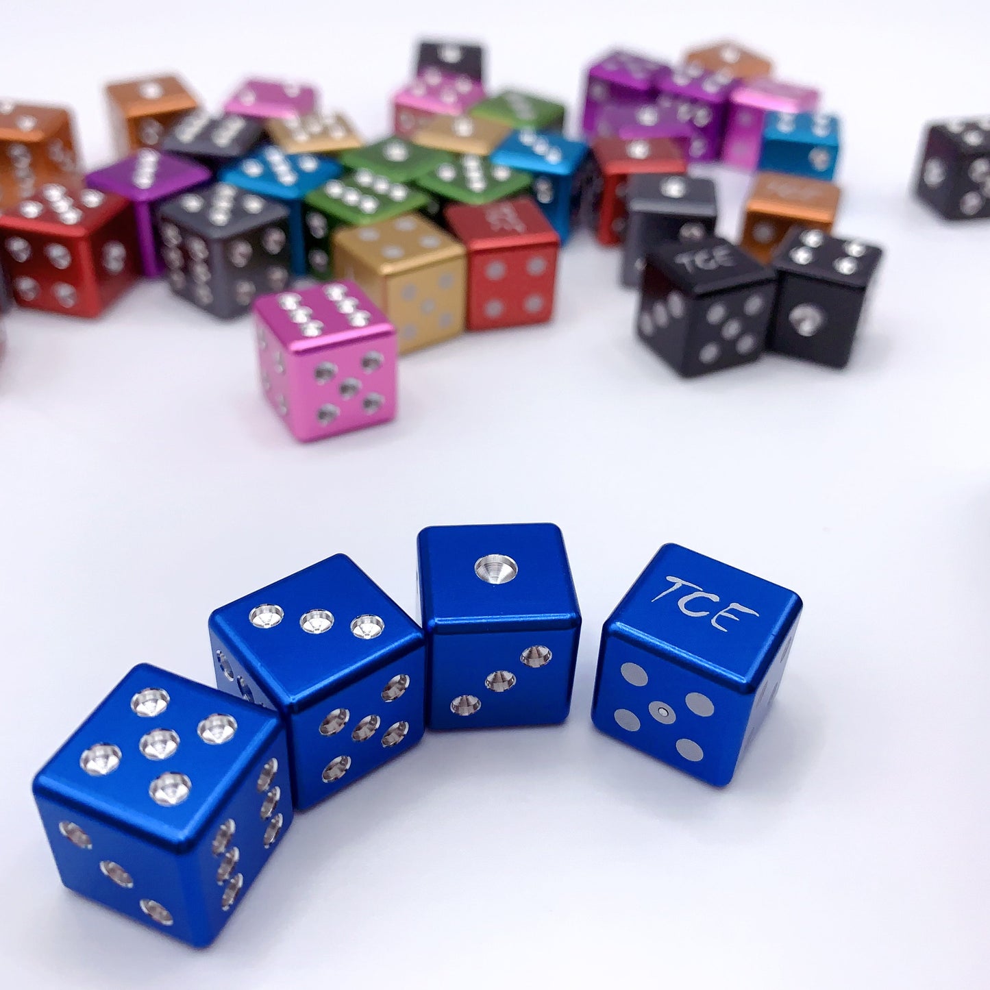 Machine Drilled Aluminum D6 Dice Set