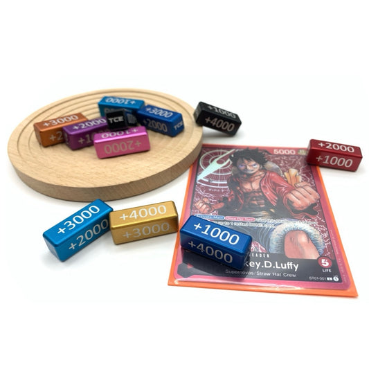 New TCG Plus 1000-4000 Power blocks, works for One Piece, Digimon and others