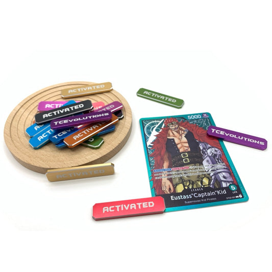 Aluminum "Activated" Markers for One Piece TCG