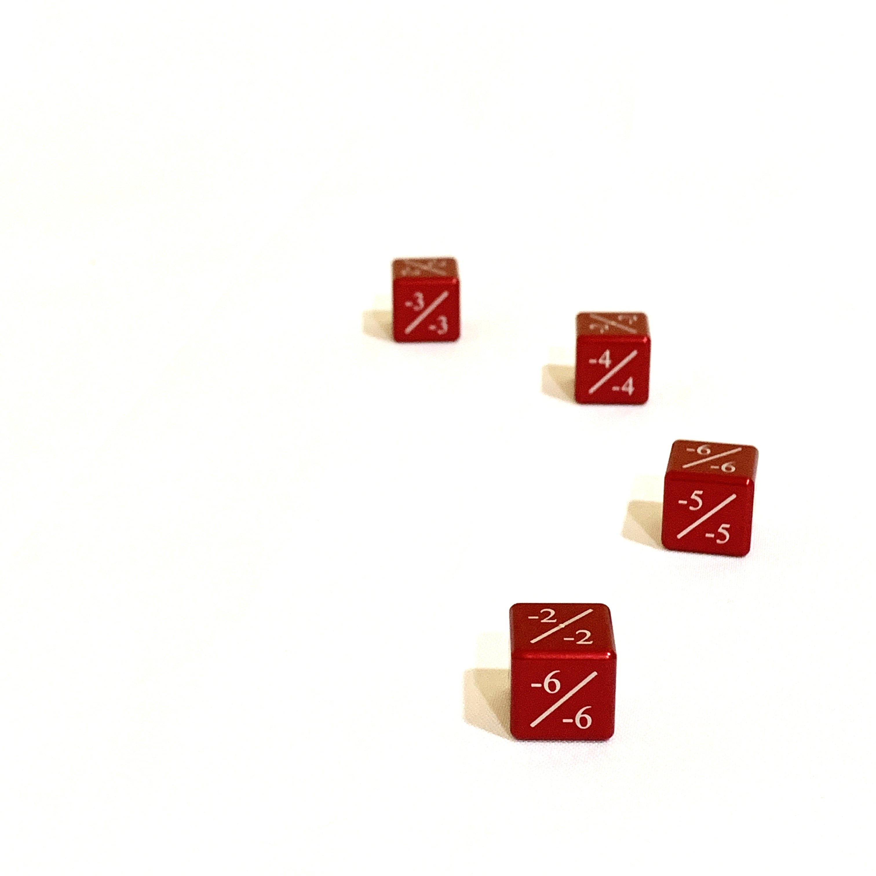 Machine Cut Aluminum Metal Magic: The Gathering Minus Dice Counter (4pcs)