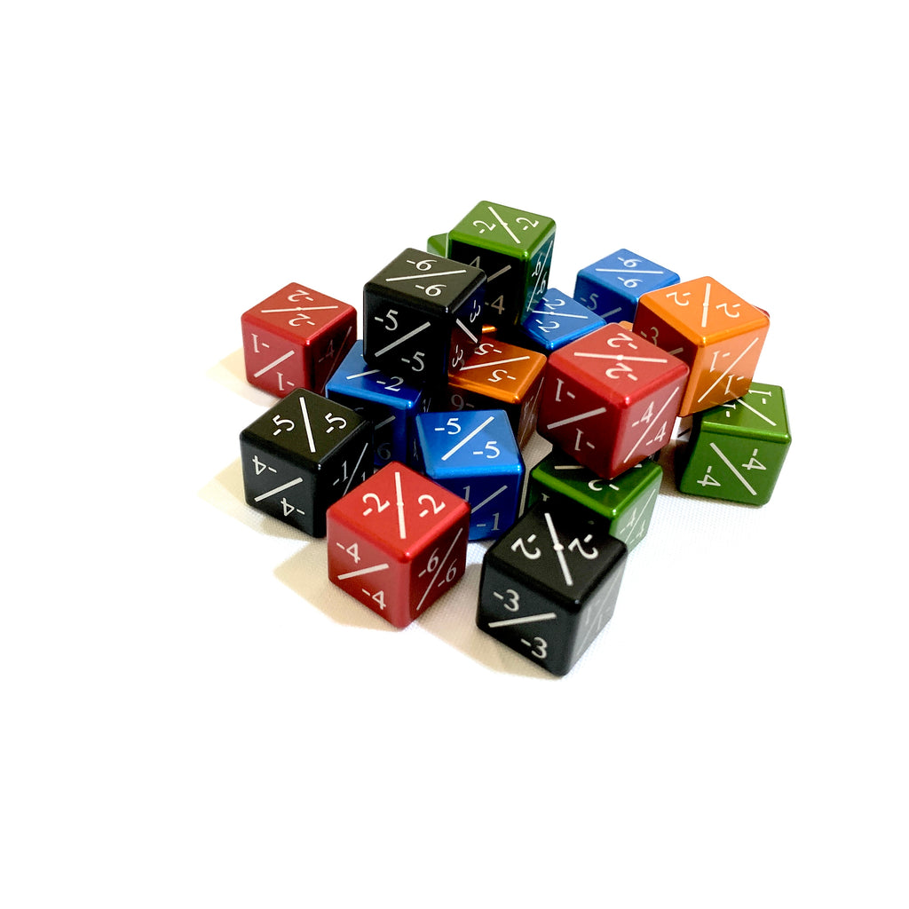 Machine Cut Aluminum Metal Magic: The Gathering Minus Dice Counter (4pcs)