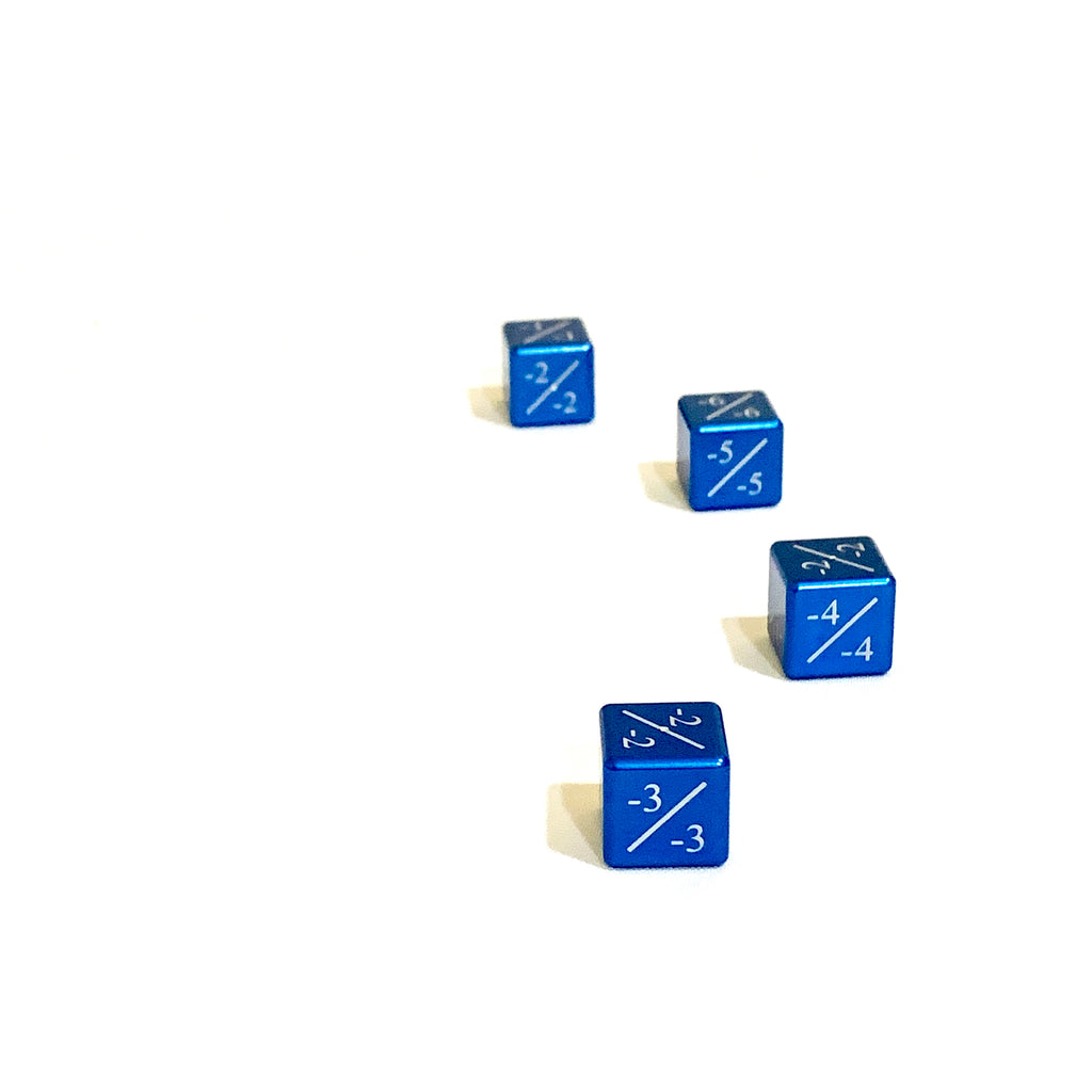 Machine Cut Aluminum Metal Magic: The Gathering Minus Dice Counter (4pcs)