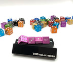 CNC Machine Cut Aluminum Drilled D6 Dice Set w/Case