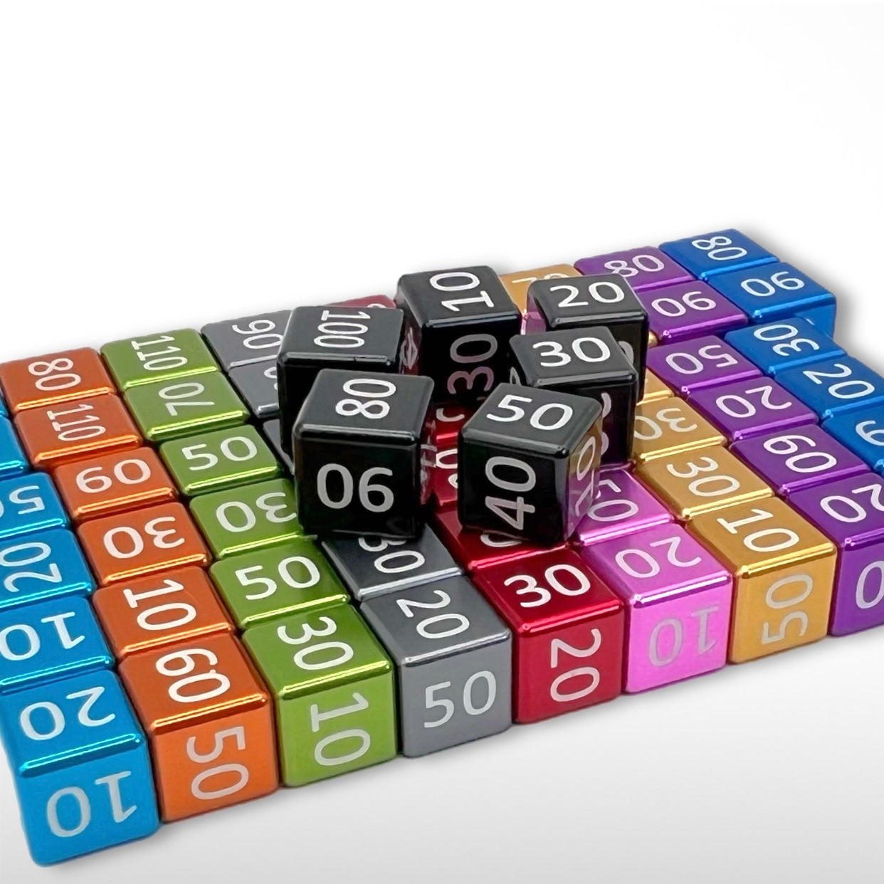 Machine Cut Aluminum Classic Numeric Damage Counter Set