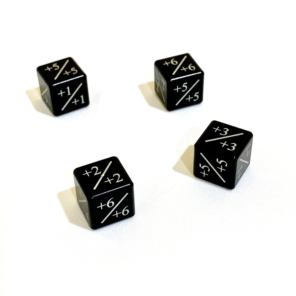 Machine Cut Aluminum Metal Magic: The Gathering Plus Dice Counter (4pcs)