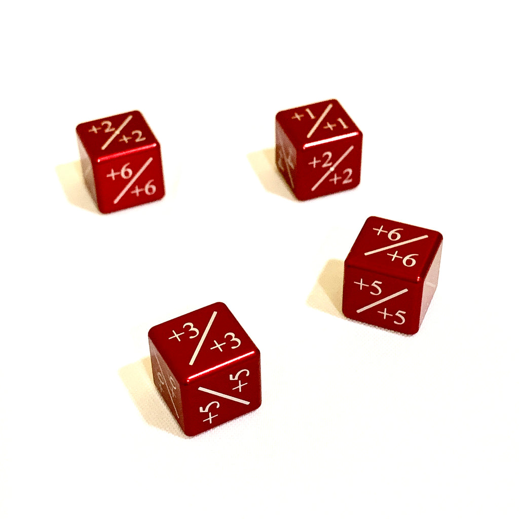 Machine Cut Aluminum Metal Magic: The Gathering Plus Dice Counter (4pcs)