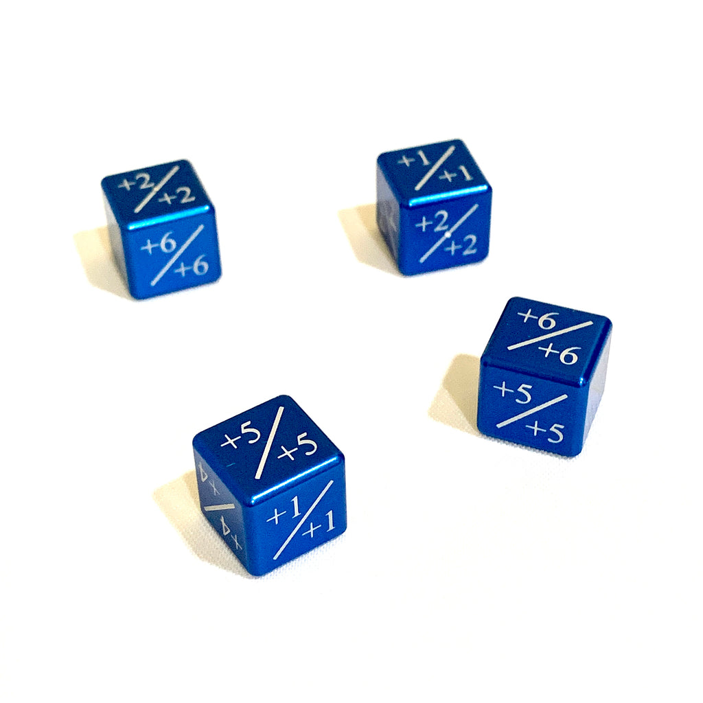 Machine Cut Aluminum Metal Magic: The Gathering Plus Dice Counter (4pcs)