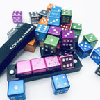 CNC Machine Cut Aluminum Drilled D6 Dice Set w/Case