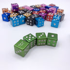 Machine cut Drilled Aluminum Metal D6 Dice Set 4pcs