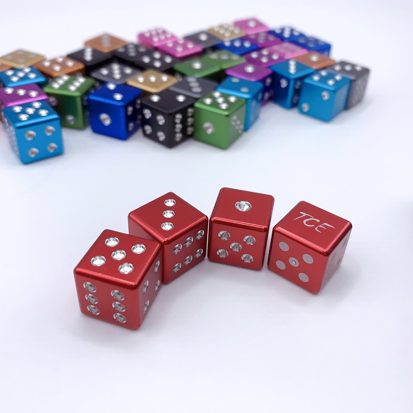 Machine Drilled Aluminum D6 Dice Set