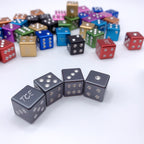 Machine cut Drilled Aluminum Metal D6 Dice Set 4pcs