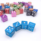 Machine cut Drilled Aluminum Metal D6 Dice Set 4pcs