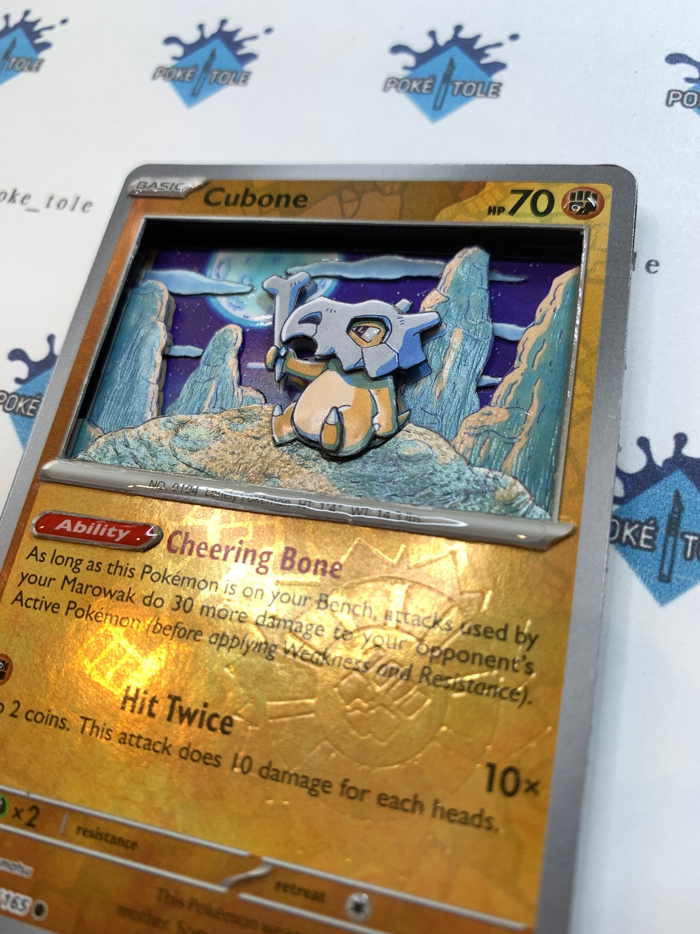 PokéTole 3D Pokémon Card Shadow Box: Cubone