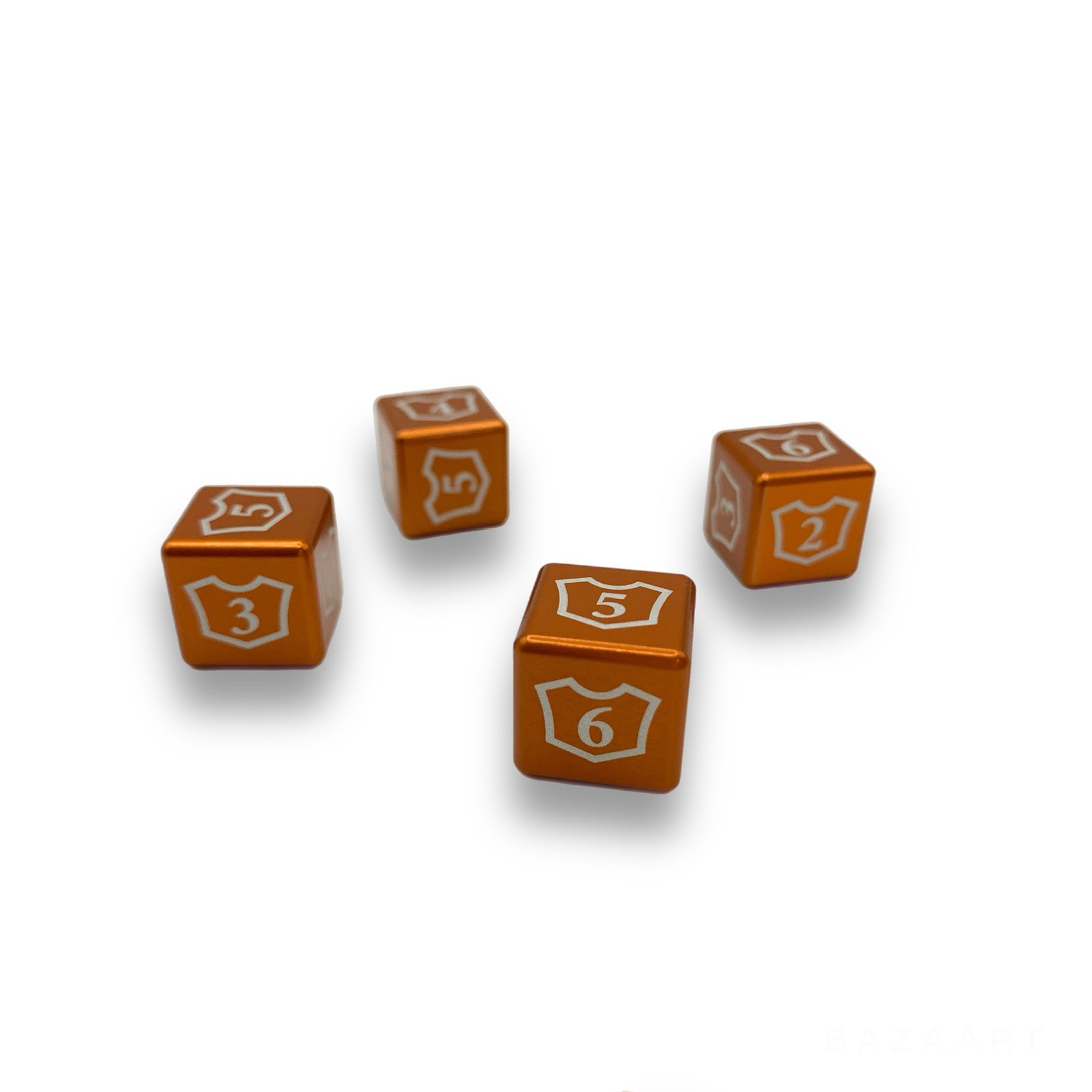 Machine Cut Aluminum Metal Magic: The Gathering Planeswalker Loyalty Dice Counter 1-6 (4pcs)