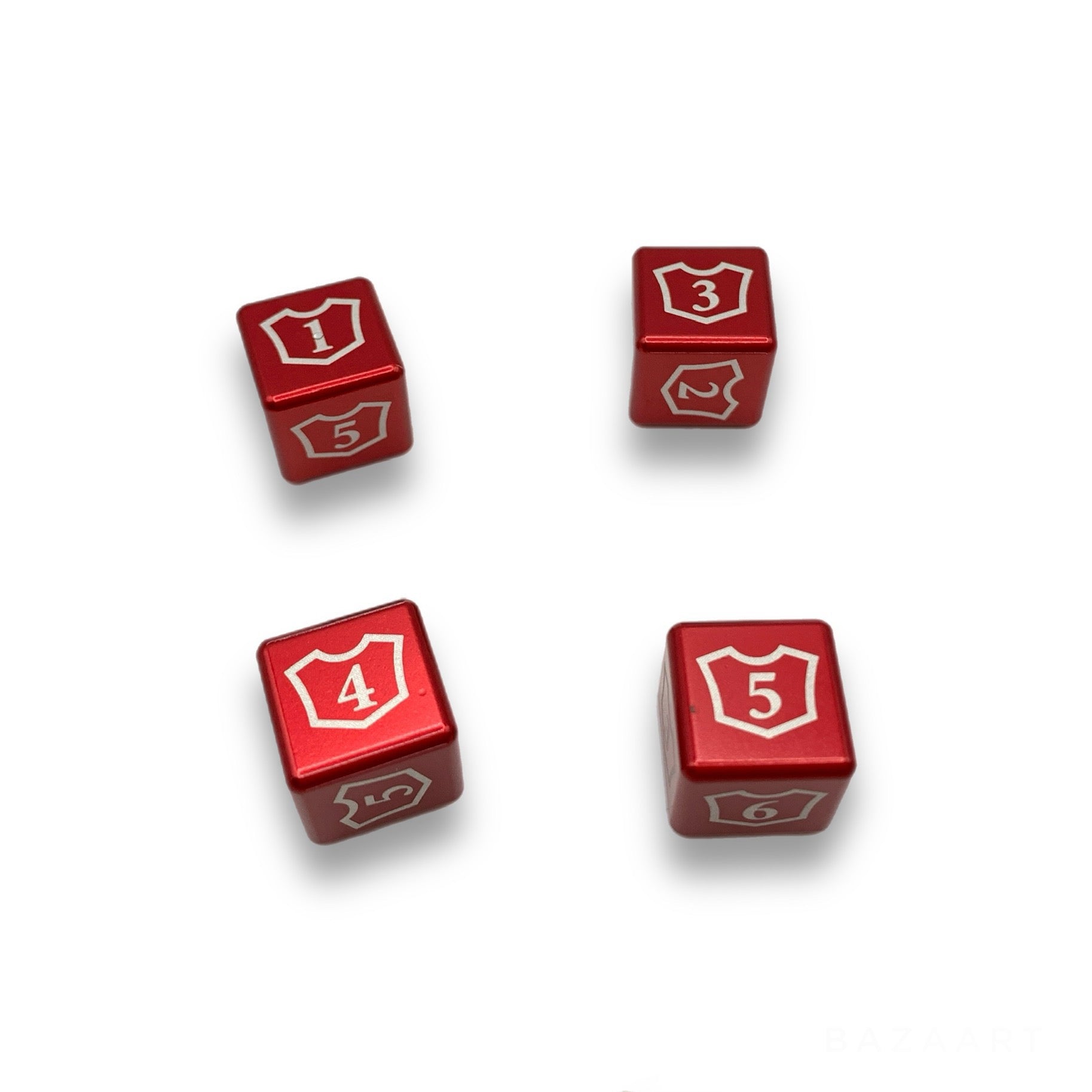 Machine Cut Aluminum Metal Magic: The Gathering Planeswalker Loyalty Dice Counter 1-6 (4pcs)