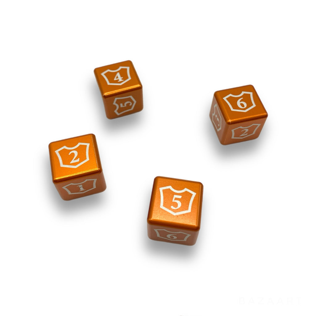 Machine Cut Aluminum Metal Magic: The Gathering Planeswalker Loyalty Dice Counter 1-6 (4pcs)
