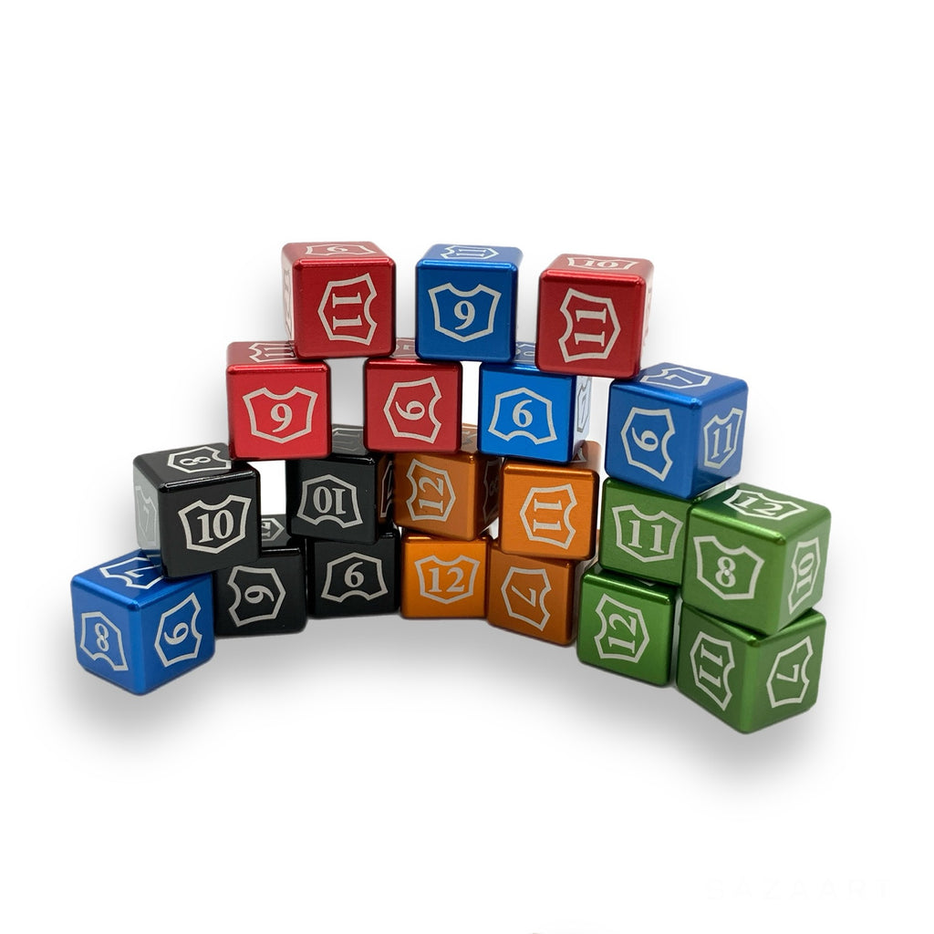Machine Cut Aluminum Metal Magic: The Gathering Planeswalker Loyalty Dice Counter 7-12 (4pcs)