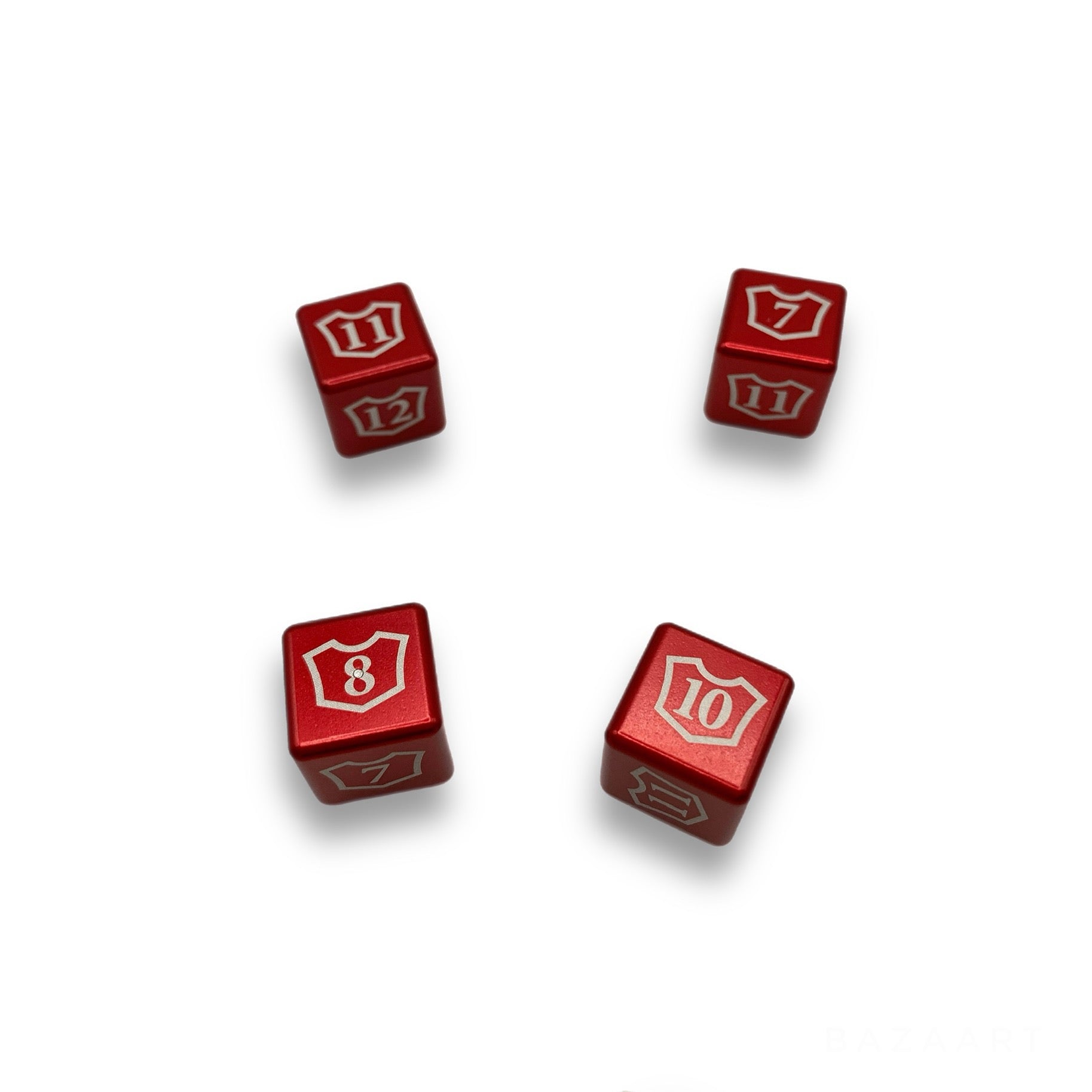 Machine Cut Aluminum Metal Magic: The Gathering Planeswalker Loyalty Dice Counter 7-12 (4pcs)