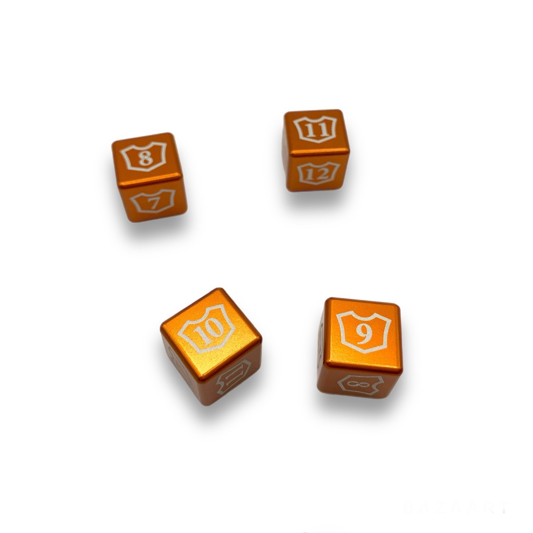 Machine Cut Aluminum Metal Magic: The Gathering Planeswalker Loyalty Dice Counter 7-12 (4pcs)