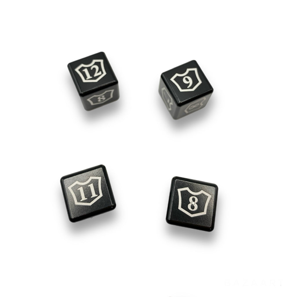 Machine Cut Aluminum Metal Magic: The Gathering Planeswalker Loyalty Dice Counter 7-12 (4pcs)
