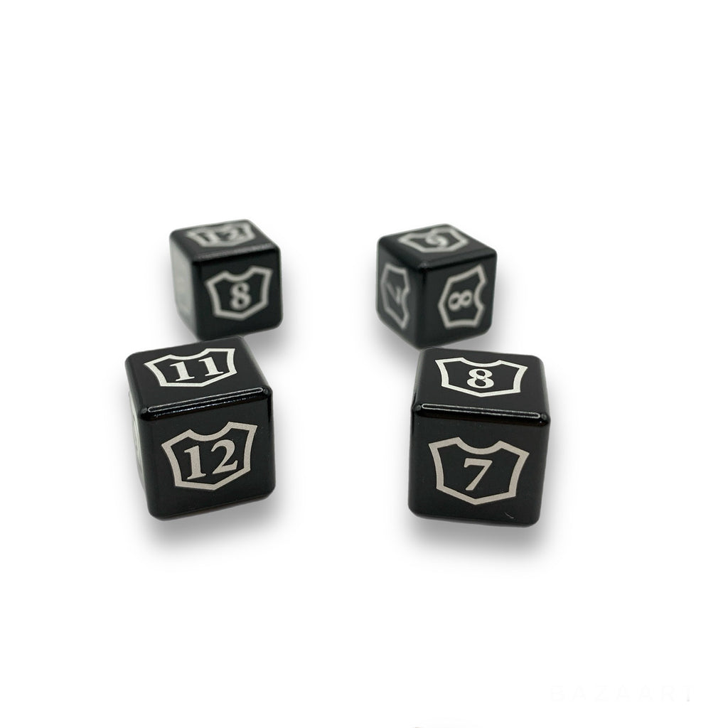 Machine Cut Aluminum Metal Magic: The Gathering Planeswalker Loyalty Dice Counter 7-12 (4pcs)