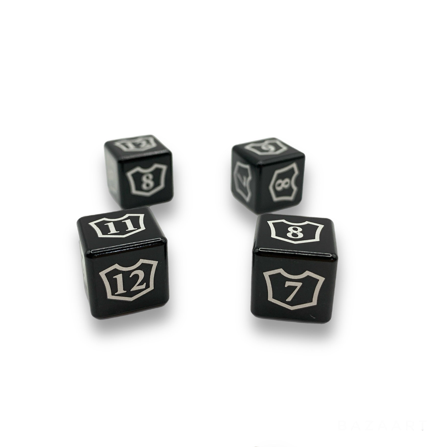 Machine Cut Aluminum Metal Magic: The Gathering Planeswalker Loyalty Dice Counter 7-12 (4pcs)
