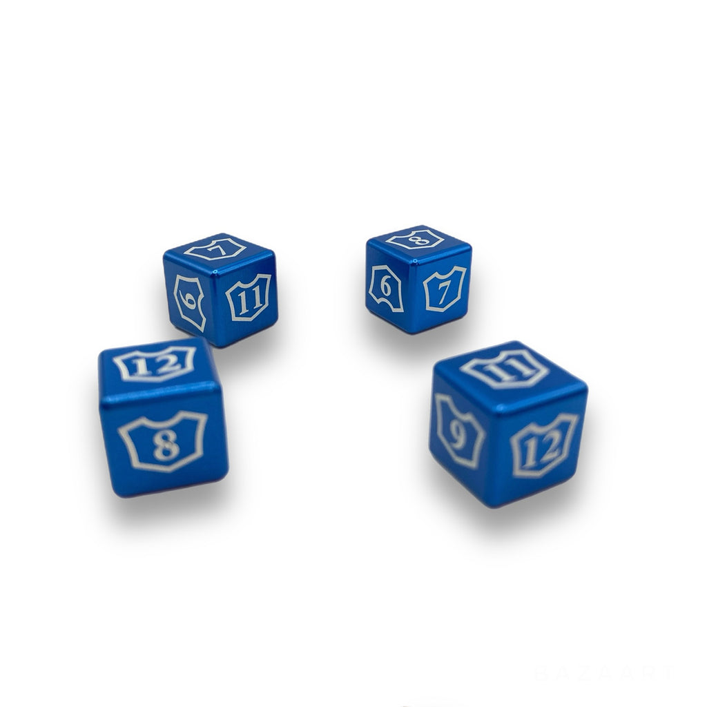 Machine Cut Aluminum Metal Magic: The Gathering Planeswalker Loyalty Dice Counter 7-12 (4pcs)