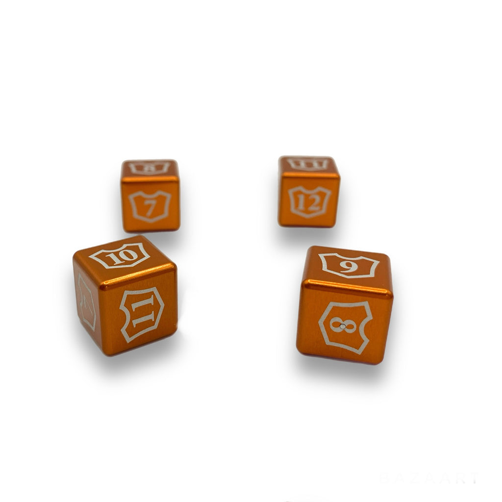 Machine Cut Aluminum Metal Magic: The Gathering Planeswalker Loyalty Dice Counter 7-12 (4pcs)