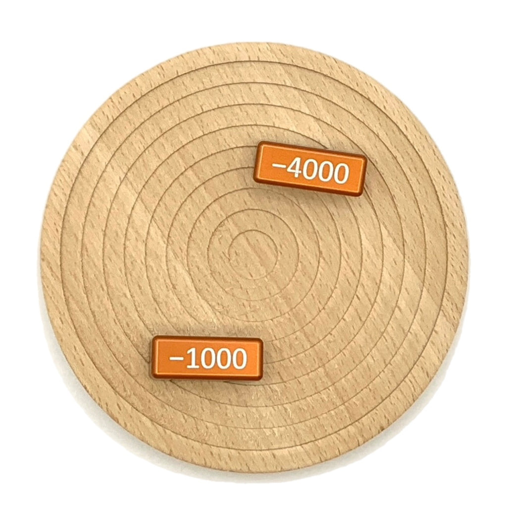 Aluminum Metal TCG minus 1000-4000 Power blocks, works for One Piece, Digimon and others