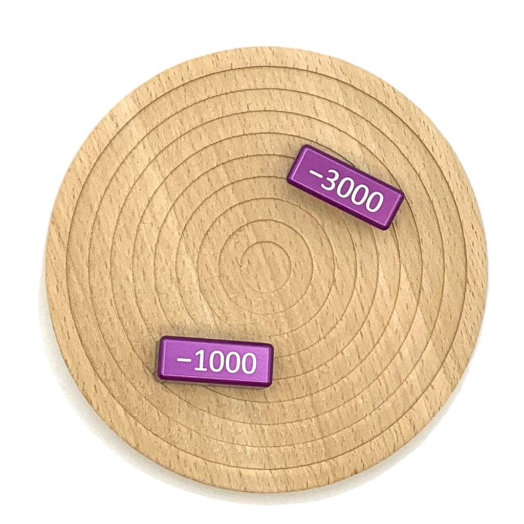 Aluminum Metal TCG minus 1000-4000 Power blocks, works for One Piece, Digimon and others