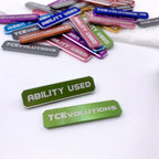 Close-up metal Pokémon TCG Classic Ability Markers dice – durable aluminum gaming counters – TCEvolutions US