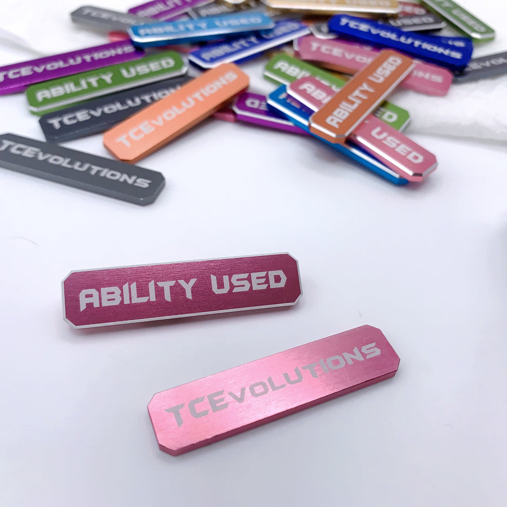 Close-up metal Pokémon TCG Classic Ability Markers dice – durable aluminum gaming counters – TCEvolutions US